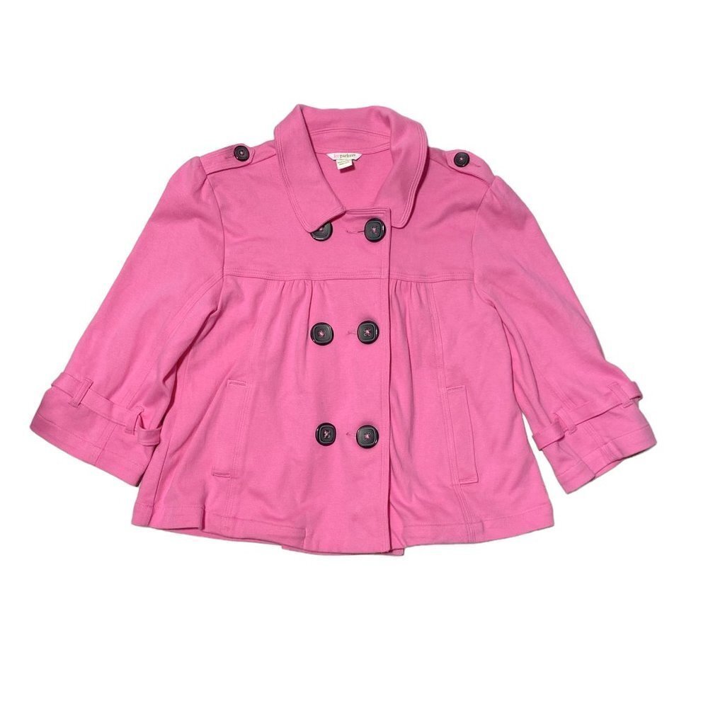 KC Parker Kids Bright Pink Double Breasted Retro Fit 3/4 Sleeve Jacket
